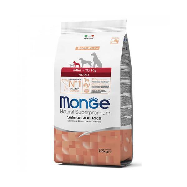 Monge Natural Mini Adult Salmone 2,5kg - Crocchette per Cani Monge Natural Mini Adult Salmone 2,5kg - Crocchette per Cani